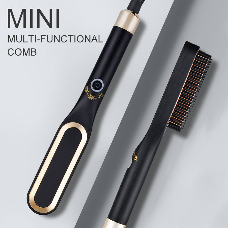 Mini Hårutjämnande Borste – Hot Comb Iron Ceramic för Perfekta Resultat