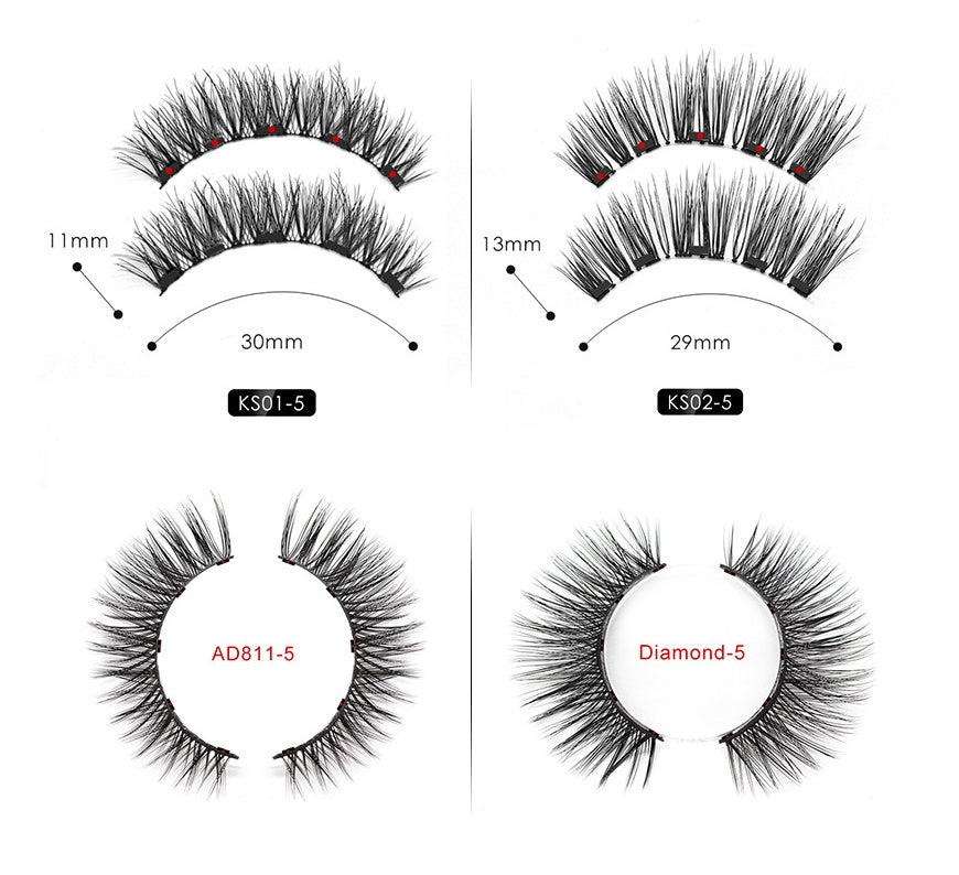 Naturligt Långvarigt Magnetiskt Eyeliner- & Fransset – Komplett Make up-kit