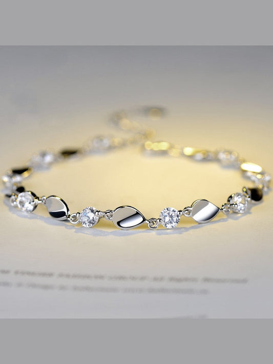 Diamantsmyckad Armband i 925 Sterling Silver – En Perfektion av Elegans och Lyx