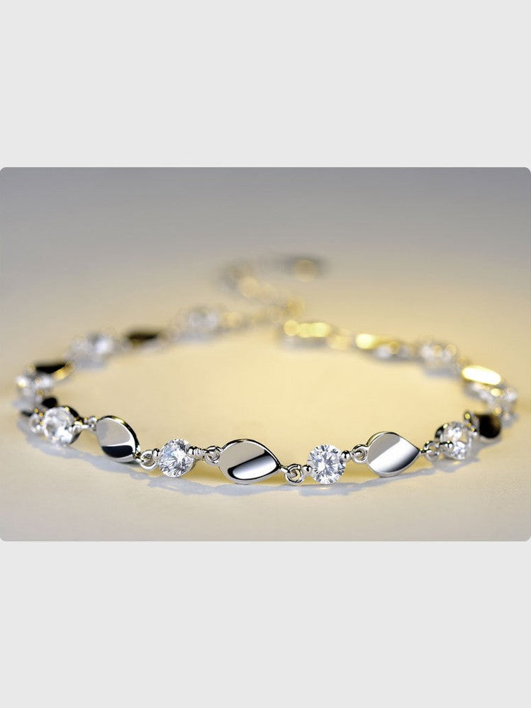 Diamantsmyckad Armband i 925 Sterling Silver – En Perfektion av Elegans och Lyx